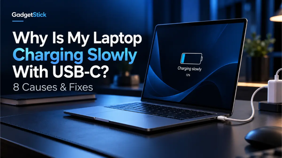 Laptop charging slowly with USB-C charger