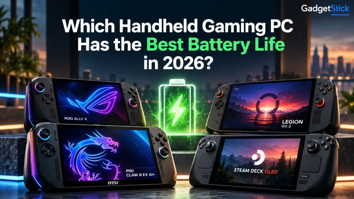 Handheld gaming PCs compared for battery life in 2026