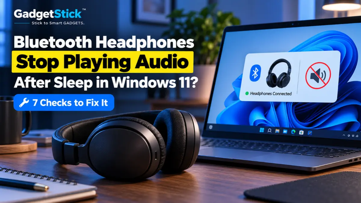 Bluetooth headphones connected but silent after a Windows 11 laptop wakes from sleep