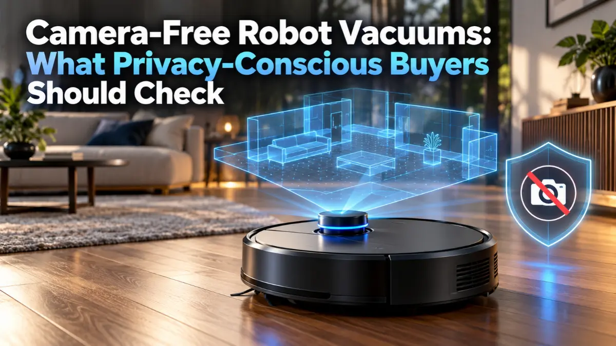 Camera-free robot vacuum privacy buying guide with LiDAR mapping concept