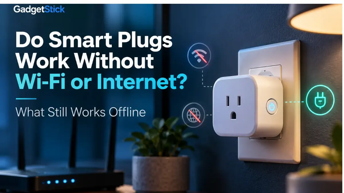Smart plug showing offline use when Wi-Fi or internet is unavailable