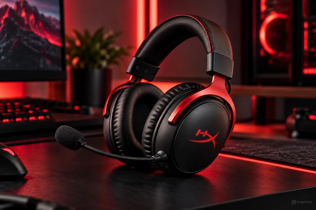 HyperX Cloud III S wireless gaming headset with detachable microphone