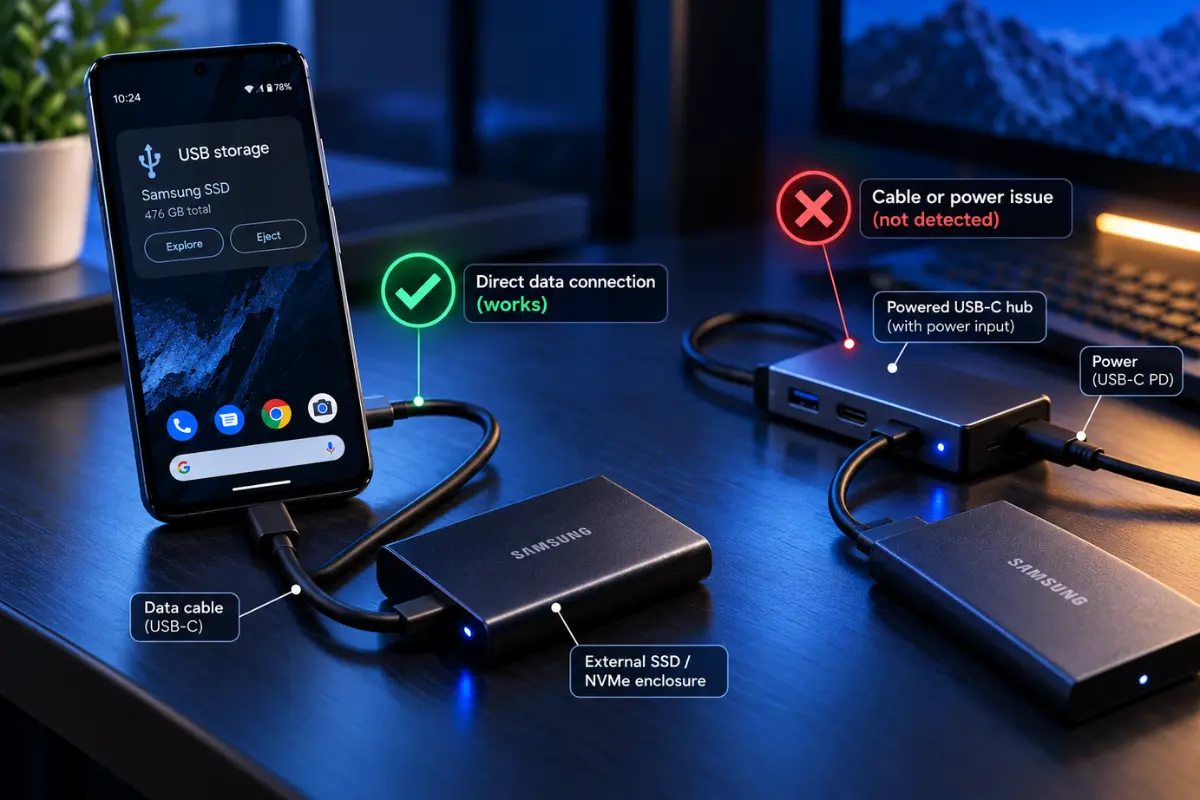 Google Pixel Not Detecting External SSD? 7 Fixes
