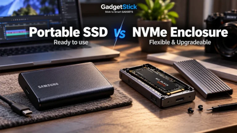 Portable SSD vs NVMe enclosure buying comparison