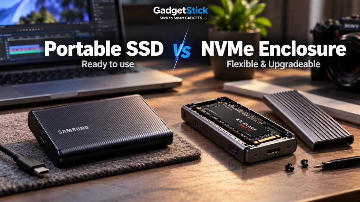 Portable SSD vs NVMe enclosure buying comparison