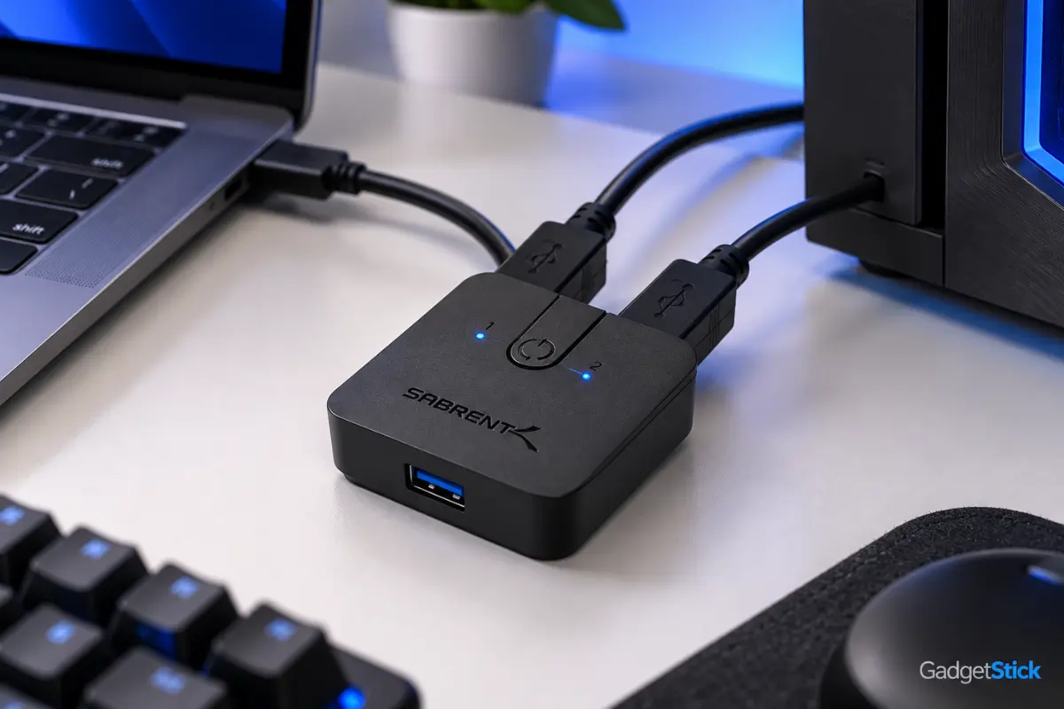 SABRENT USB-SW30 USB 3.0 sharing switch for two computers