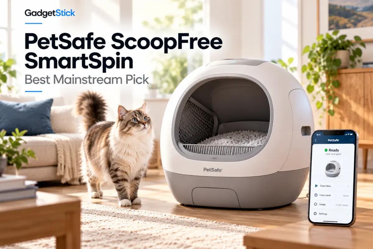 PetSafe ScoopFree SmartSpin automatic litter box in a multi-cat household