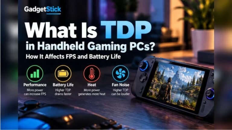Handheld gaming PC TDP settings affecting FPS battery life heat and fan noise