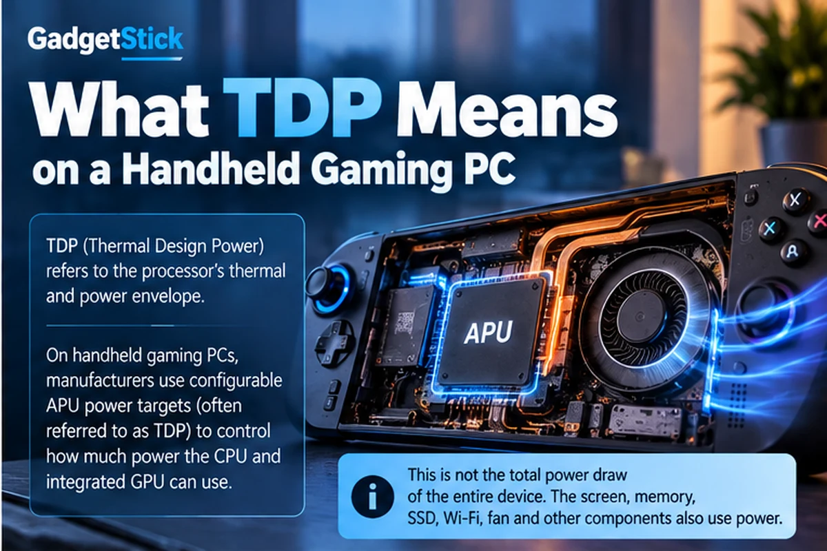 How TDP power settings affect FPS battery life heat and fan noise on a handheld gaming PC